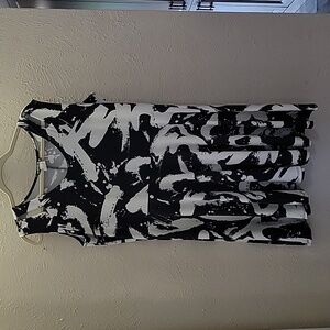 Rodan black and white dress